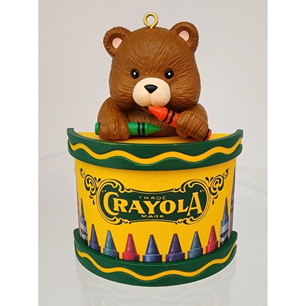 Vtg Crayola Crayon Drummer Bear Christmas Tree Ornament 1992 Binney Smith EXC